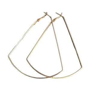 NWT fashion gold triangle hoop earrings